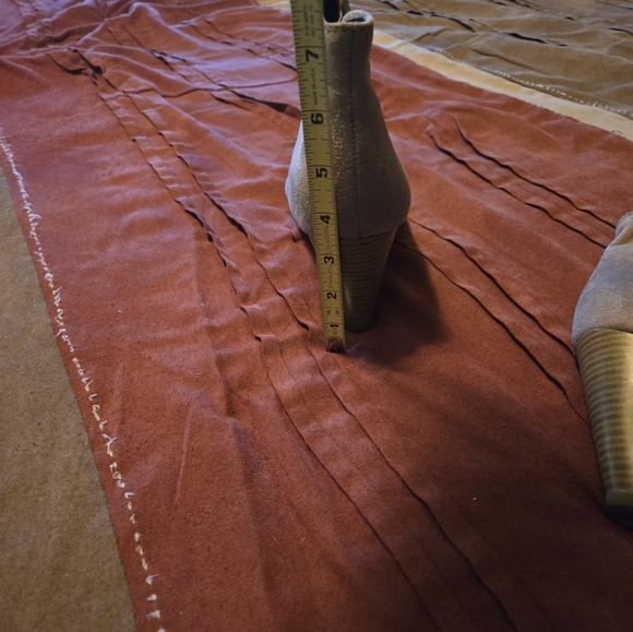 Stylish Tan Wedge Ankle Boots by Merona. Lightly worn. Size 8. Faux suede. - Picture 5 of 5